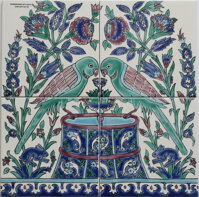 tuniské ručne maľované kachličky - nástenný panel
