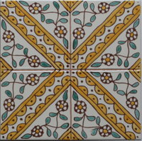 ručne maľované kachličky - tuniské motívy