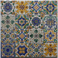 tuniské ručne maľované kachličky tunisian patchwork hand painted tiles