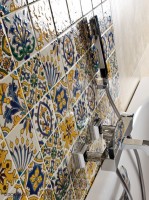 hand painted tiles tunisian patchwork