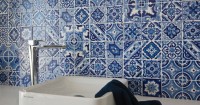 ručne maľovaný dekoratívny obklad - patchwork