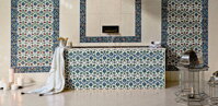 maľovaný dekoratívny obklad - orientálny vzor hand painted oriental tiles