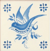 rucne malovane obklady, tradicne portugalske azulejo, vtaciky