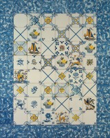 hand painted tiles - panel