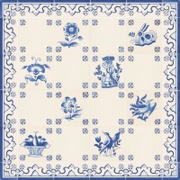 ručne maľované kachličky - tradicionálne ručne maľované kachličky - vidiecke motívy, azulejos