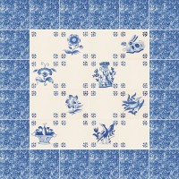 ručne maľované kachličky - vidiecke motívy, azulejos