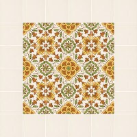 hand painted tiles - rustic motifs