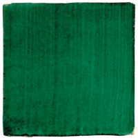glazovana terakota kresba stetca rucne robena verde ramina scuro zelena pastelova tmava