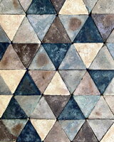 hand made terakota mozaika trojuholniky farebne
