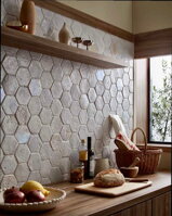 luxusny terakotovy obklad hand made glazovany biely