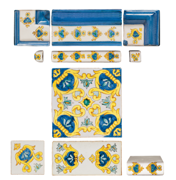 maľovaná terakota tradičná malovana glazovana terakota tradicna antico vietri lipari blue