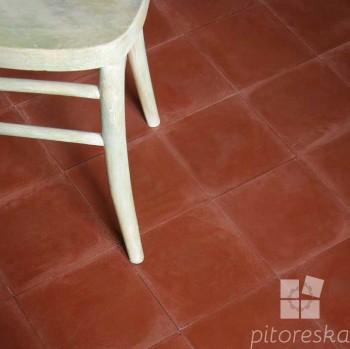 jednovrstvová cementová dlažba cement tile solid color single layer