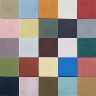 random patchwork plain tiles unicolor cement tiles