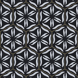 cementové dlaždice šesťuholníkové 20x23x1,6 cm vzorovana dlazba hexagon