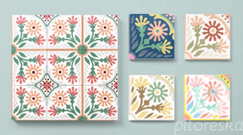 design decorative modern cement tiles