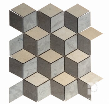 prirodny kamen mozaika 3D cube pattern kamenna mozaika