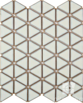 mozaika trojuholniky biela glazovana