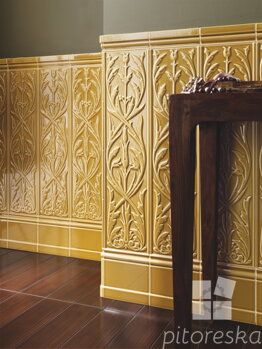 retro glazovany obklad panelling