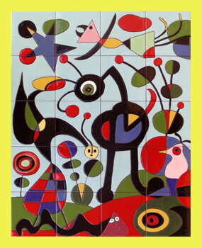 2081 - hand painted decorative mural (60x75 cm) hand painted decorative azulejo mural indoor outdoor