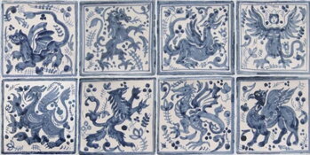 medieval renaissance hand painted tiles historical decorative pavement