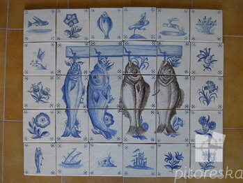 hand painted tiles azulejos