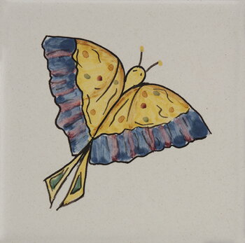 farfalla 10x10cm maľované obkladačky - kvetované vzory