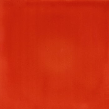 red 2 matching unicolor plain tiles hand made