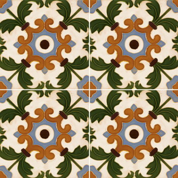 hispanic-arabic handmade tile