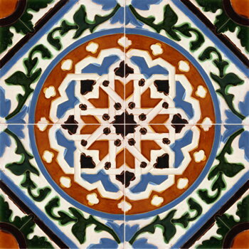 hispanic-arabic handmade tile