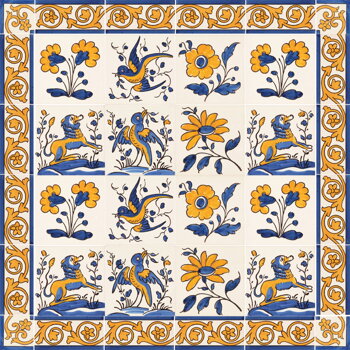 hand painted tiles - traditional motifs