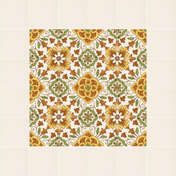 hand painted tiles - traditional hand painted tiles - rustic motifs