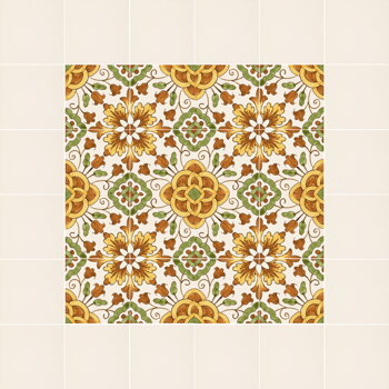 hand painted tiles - rustic motifs