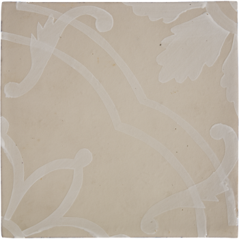 malovana glazovana terakota novecento decori bianco su bianco