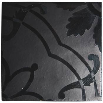 malovana glazovana terakota novecento decori nero su nero
