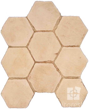 hand made hexagon terracotta tiles spanish pedralbes treated