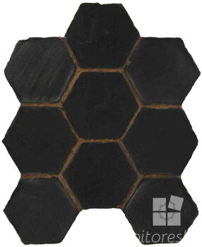 hand made hexagon terracotta tiles spanish pedralbes treated