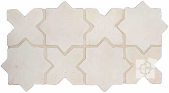 hand made star cross terracotta tiles spanish pedralbes treated