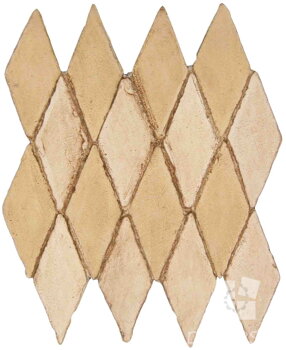 hand made rhombus terracotta tiles spanish pedralbes treated