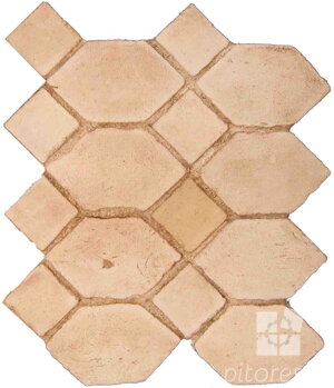 hand made picket dot terracotta tiles spanish pedralbes treated