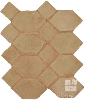 hand made picket dot terracotta tiles spanish pedralbes treated