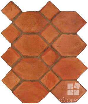 hand made picket dot terracotta tiles spanish pedralbes treated