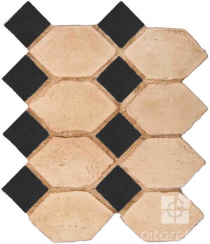 hand made picket dot terracotta tiles spanish pedralbes treated