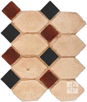 hand made picket dot terracotta tiles spanish pedralbes treated