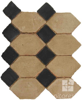 hand made picket dot terracotta tiles spanish pedralbes treated