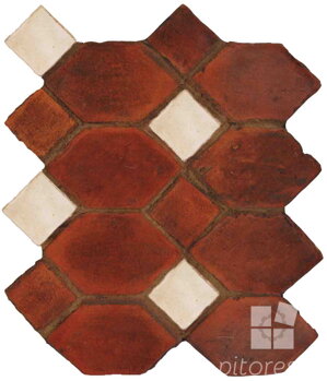 hand made picket dot terracotta tiles spanish pedralbes treated