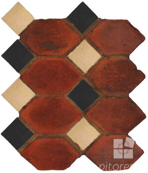 hand made picket dot terracotta tiles spanish pedralbes treated