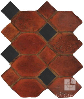 hand made picket dot terracotta tiles spanish pedralbes treated