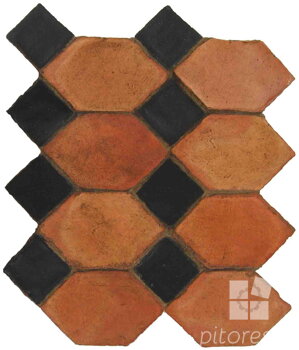 hand made picket dot terracotta tiles spanish pedralbes treated