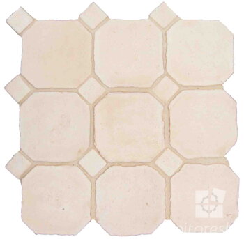 hand made octagon dot terracotta tiles spanish pedralbes treated