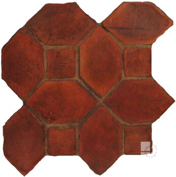 hand made picket dot terracotta tiles spanish pedralbes treated